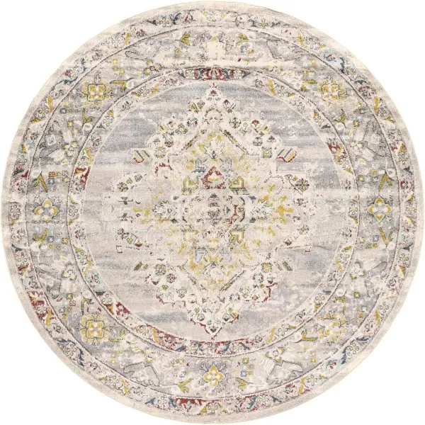 imageLivabliss Anja Oriental Medallion Area Rug710quot x 103quotTaupeTaupe