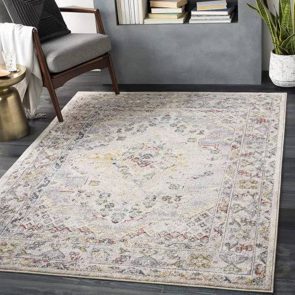 imageLivabliss Anja Oriental Medallion Area Rug710quot x 103quotTaupeTeal