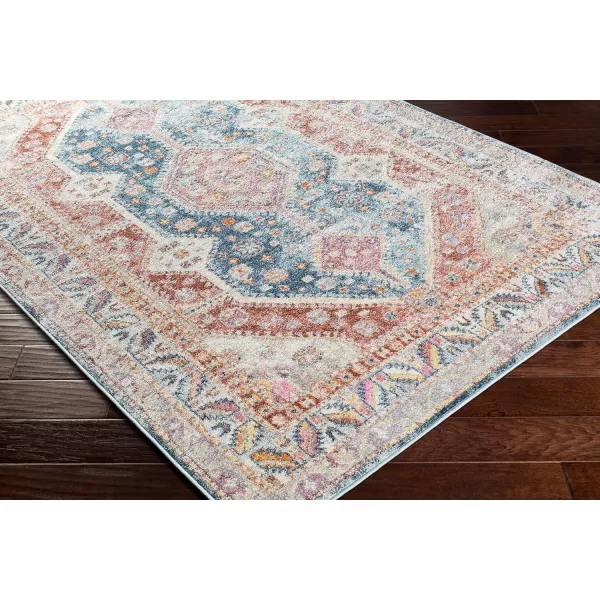 imageLivabliss Brogan Vintage Rustic Area Rug710quot x 103quotIvoryBlueRust