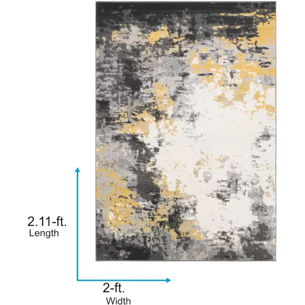 imageLivabliss Cantrell Modern Abstract Area Rug53quot x 77quot5 x 8Black2 x 211