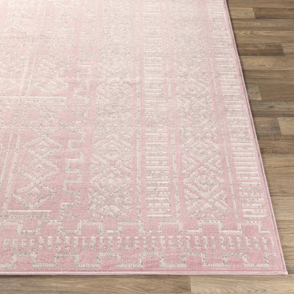 imageLivabliss Dianne Global Tribal Area Rug710quot x 102quotPale PinkCreamPale Pink  Cream