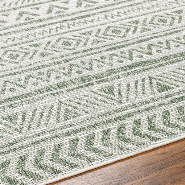 imageLivabliss Eagean Global Tribal Outdoor Area Rug53quot x 77quot GreenGreen