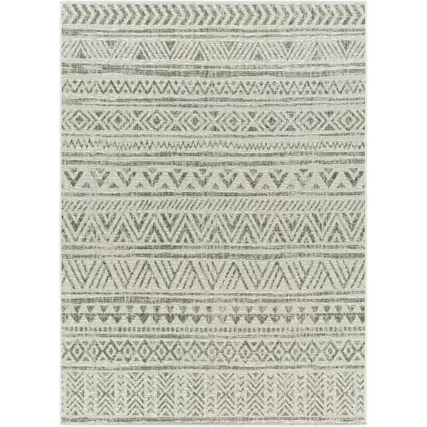 imageLivabliss Eagean Global Tribal Outdoor Area Rug53quot x 77quot GreenGreen