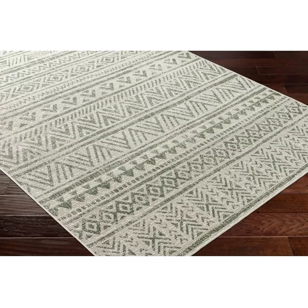 imageLivabliss Eagean Global Tribal Outdoor Area Rug53quot x 77quot GreenGreen