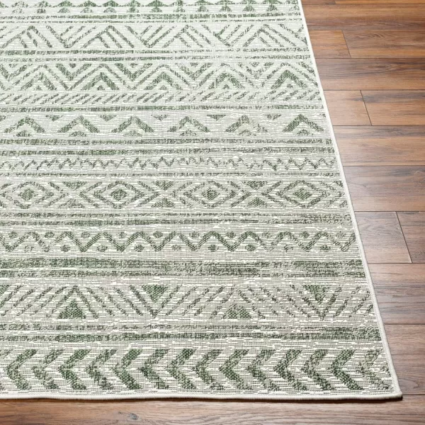 imageLivabliss Eagean Global Tribal Outdoor Area Rug53quot x 77quot GreenGreen