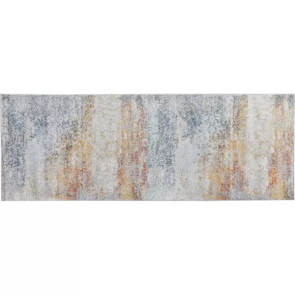 imageLivabliss Gaillard Modern Abstract Area Rug52quot x 7Sky BlueMustardSky BlueMustard