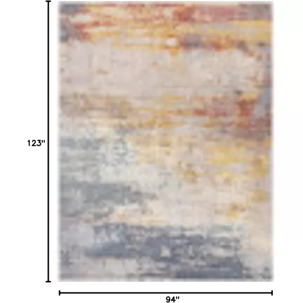 imageLivabliss Gaillard Modern Abstract Area Rug52quot x 7Sky BlueMustardSky BlueMustard