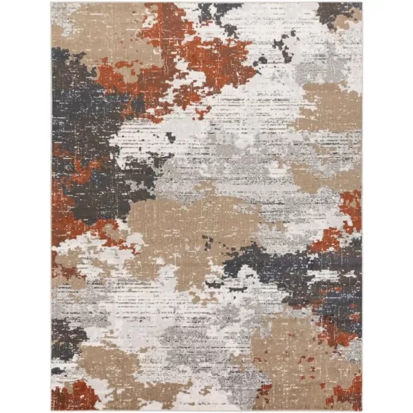 imageLivabliss Geneva Modern Abstract Area Rug710quot x 102quotTerracotta