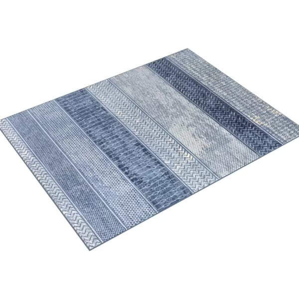 imageLivabliss Hana Modern Moroccan Area Rug67quot SquareSilver GreyBright Blue