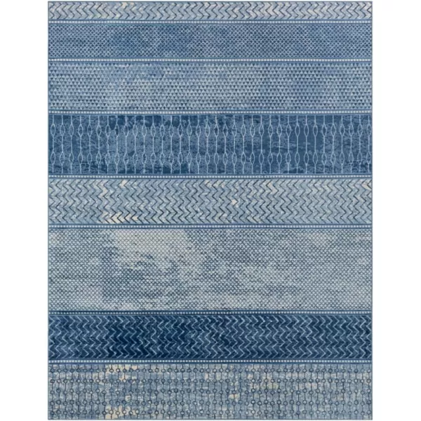 imageLivabliss Hana Modern Moroccan Area Rug67quot SquareSilver GreyBright Blue