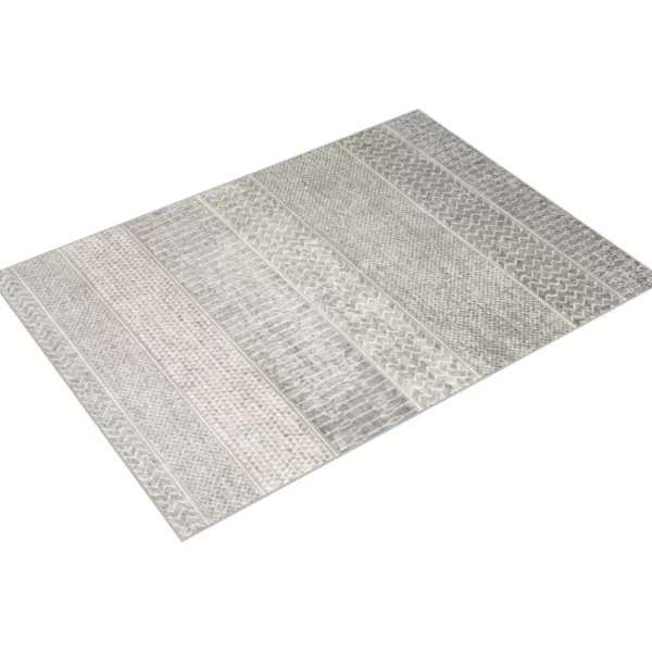 imageLivabliss Hana Modern Moroccan Area Rug67quot SquareSilver GreyMedium Grey