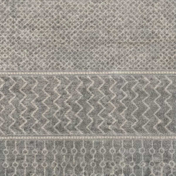 imageLivabliss Hana Modern Moroccan Area Rug67quot SquareSilver GreyMedium Grey