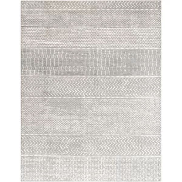 imageLivabliss Hana Modern Moroccan Area Rug67quot SquareSilver GreyMedium Grey