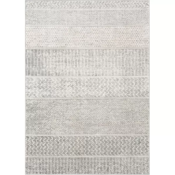 imageLivabliss Hana Modern Moroccan Area Rug67quot SquareSilver GreyMedium Grey