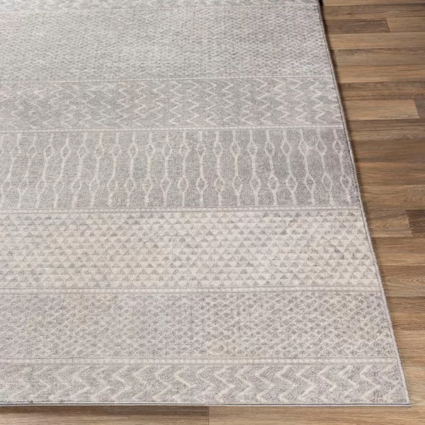 imageLivabliss Hana Modern Moroccan Area Rug67quot SquareSilver GreyMedium Grey