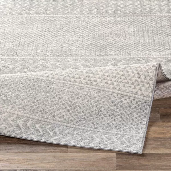 imageLivabliss Hana Modern Moroccan Area Rug67quot SquareSilver GreyMedium Grey