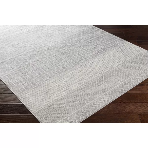 imageLivabliss Hana Modern Moroccan Area Rug67quot SquareSilver GreyMedium Grey