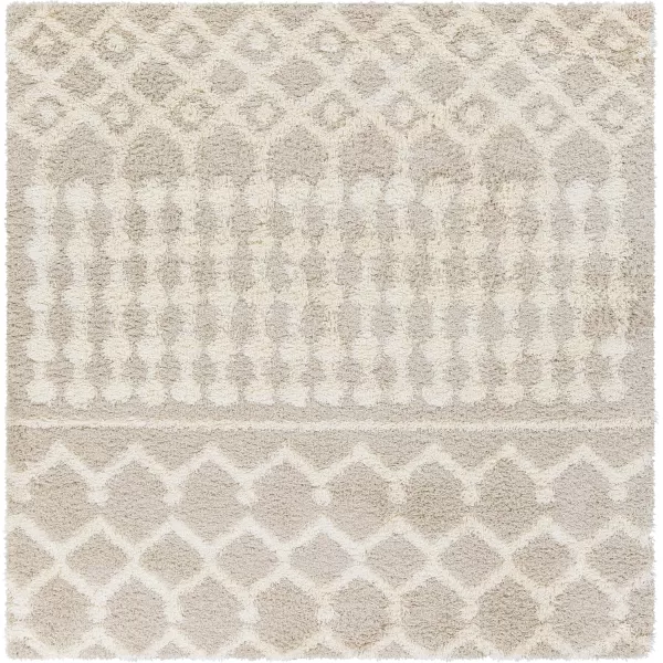 imageLivabliss Hapsburg Moroccan Shag Area Rug 67quot Square BeigeBeige