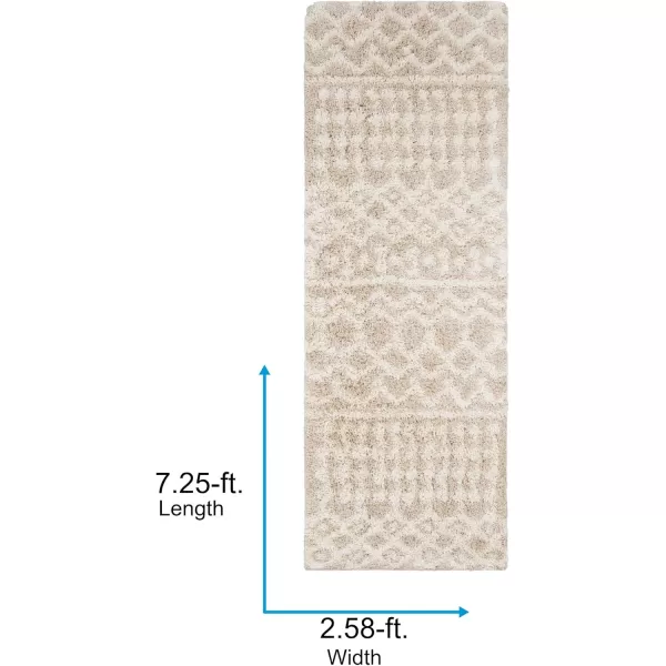 imageLivabliss Hapsburg Moroccan Shag Area Rug 67quot Square BeigeBeige