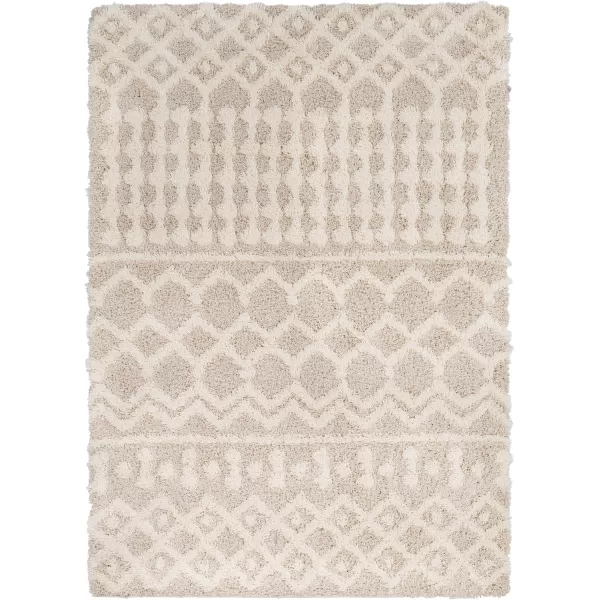 imageLivabliss Hapsburg Moroccan Shag Area Rug 67quot Square BeigeBeige