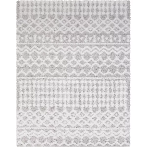 imageLivabliss Hapsburg Moroccan Shag Area Rug 67quot Square BeigeLight Gray