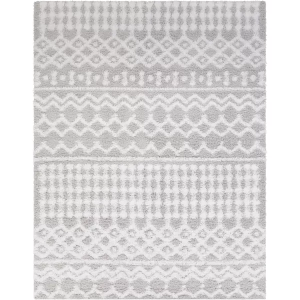 imageLivabliss Hapsburg Moroccan Shag Area Rug 67quot Square BeigeLight Gray