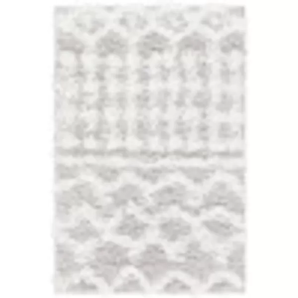 imageLivabliss Hapsburg Moroccan Shag Area Rug 67quot Square BeigeLight Gray