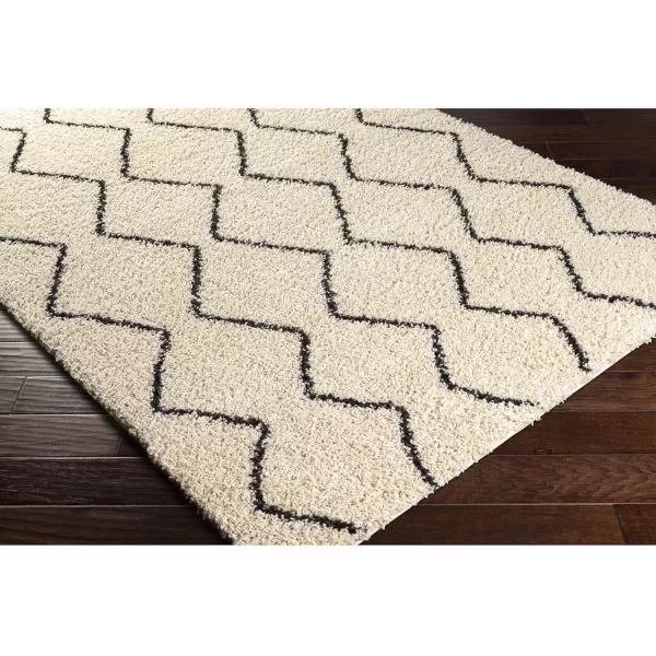 imageLivabliss Kasey Moroccan Shag Area Rug710quot x 10CreamCharcoalCreamCharcoal