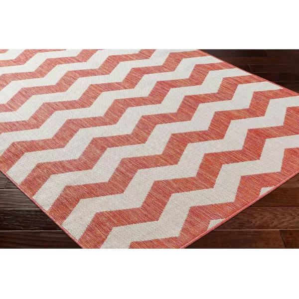 imageLivabliss Long Beach Outdoor Area Rug 53quot x 7 Red OrangeGrayRed OrangeGray