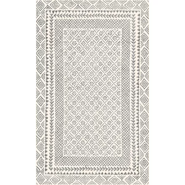 imageLivabliss Melodie Boho Farmhouse Area Rug67quot SquareBeige311 x 57