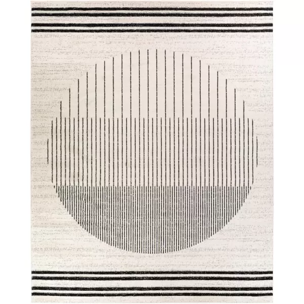 imageLivabliss Penrod Modern Geometric Runner Area Rug27quot x 73quotBlackIvory27 x 73