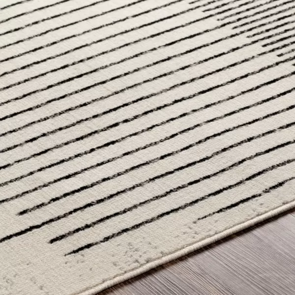 imageLivabliss Penrod Modern Geometric Runner Area Rug27quot x 73quotBlackIvory53 Round