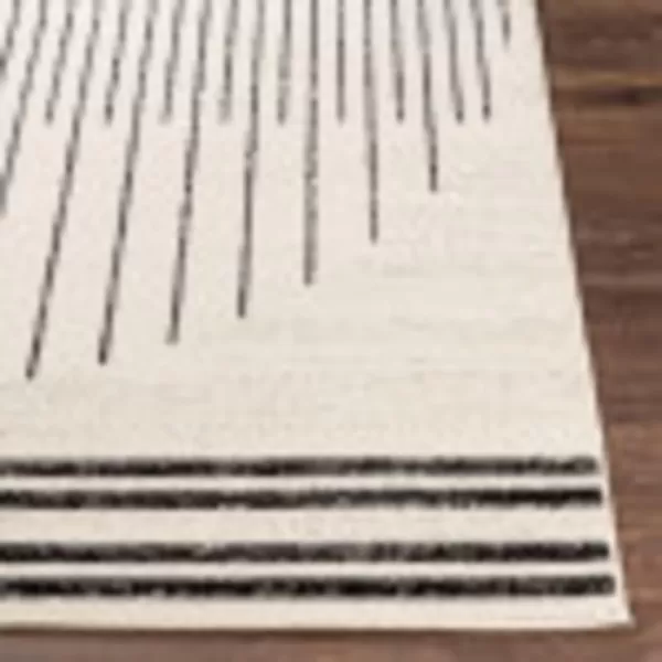 imageLivabliss Penrod Modern Geometric Runner Area Rug27quot x 73quotBlackIvory53 Round