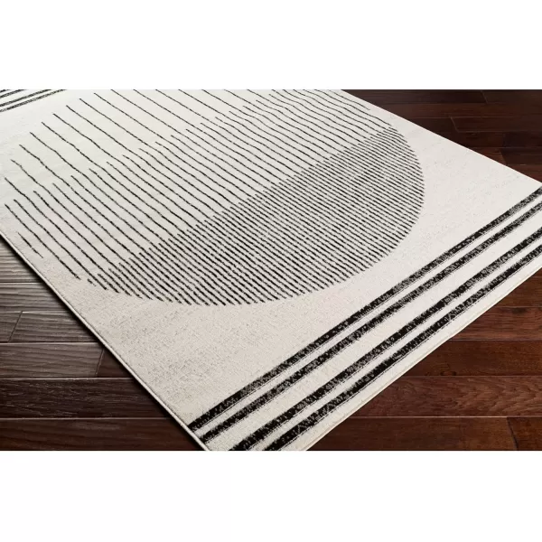 imageLivabliss Penrod Modern Geometric Runner Area Rug27quot x 73quotBlackIvory53 Round