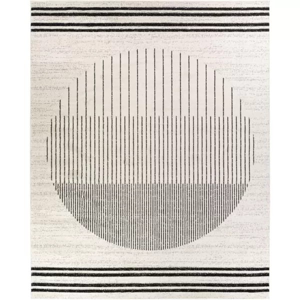 imageLivabliss Penrod Modern Geometric Runner Area Rug27quot x 73quotBlackIvory710 x 10