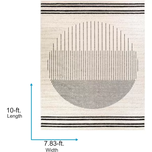 imageLivabliss Penrod Modern Geometric Runner Area Rug27quot x 73quotBlackIvory710 x 10