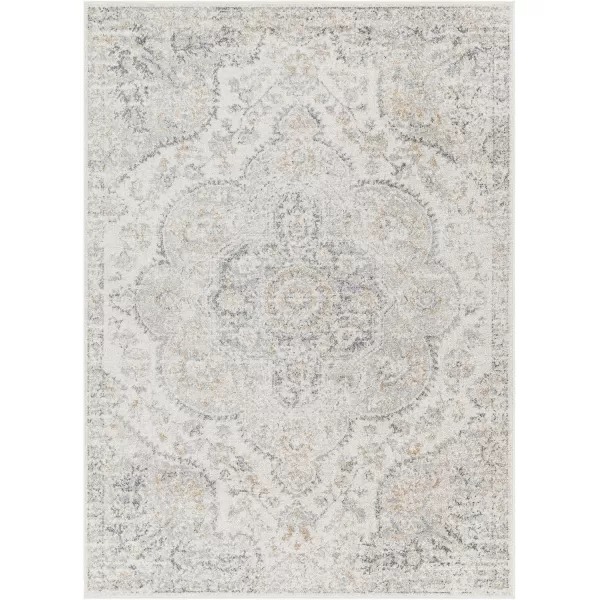 imageLivabliss Romaine Vintage Medallion Runner Area Rug 27quot x 76quot NavyMedium Gray