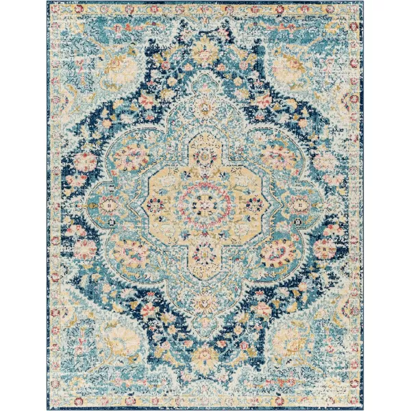 imageLivabliss Romaine Vintage Medallion Runner Area Rug 27quot x 76quot NavyNavy