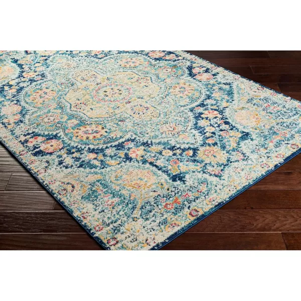 imageLivabliss Romaine Vintage Medallion Runner Area Rug 27quot x 76quot NavyNavy