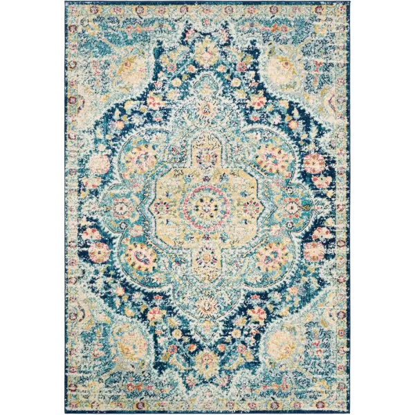 imageLivabliss Romaine Vintage Medallion Runner Area Rug 27quot x 76quot NavyNavy