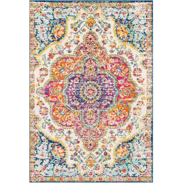 imageLivabliss Romaine Vintage Medallion Runner Area Rug 27quot x 76quot NavyOrange