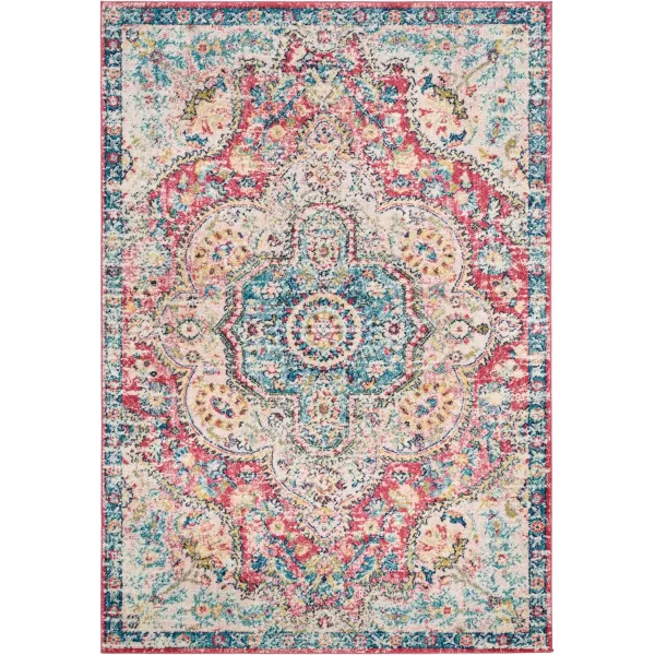 imageLivabliss Romaine Vintage Medallion Runner Area Rug 27quot x 76quot NavyRoseNavy