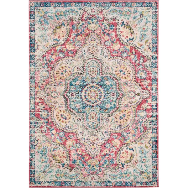 imageLivabliss Romaine Vintage Medallion Runner Area Rug 27quot x 76quot NavyRoseNavy