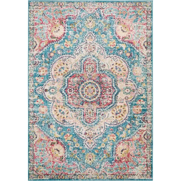 imageLivabliss Romaine Vintage Medallion Runner Area Rug 27quot x 76quot NavySky Blue