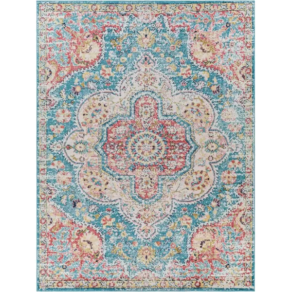 imageLivabliss Romaine Vintage Medallion Runner Area Rug 27quot x 76quot NavySky Blue