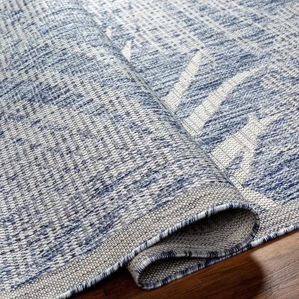 imageLivabliss Sawyer Coastal Palm Outdoor Area Rug 53quot x 7 TaupeKhakiBlue