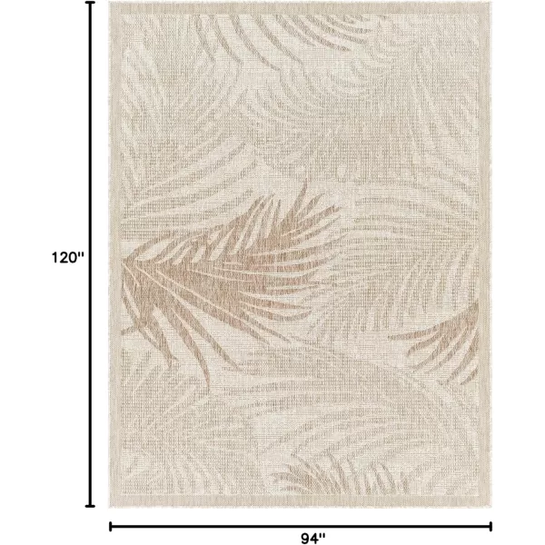 imageLivabliss Sawyer Coastal Palm Outdoor Area Rug 53quot x 7 TaupeKhakiKhaki