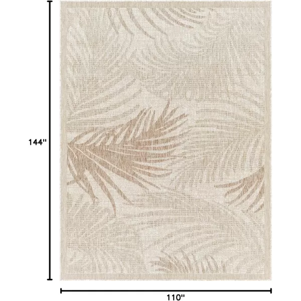 imageLivabliss Sawyer Coastal Palm Outdoor Area Rug 53quot x 7 TaupeKhakiKhaki