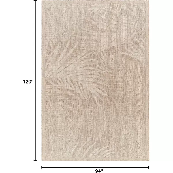 imageLivabliss Sawyer Coastal Palm Outdoor Area Rug 53quot x 7 TaupeKhakiTaupeKhaki