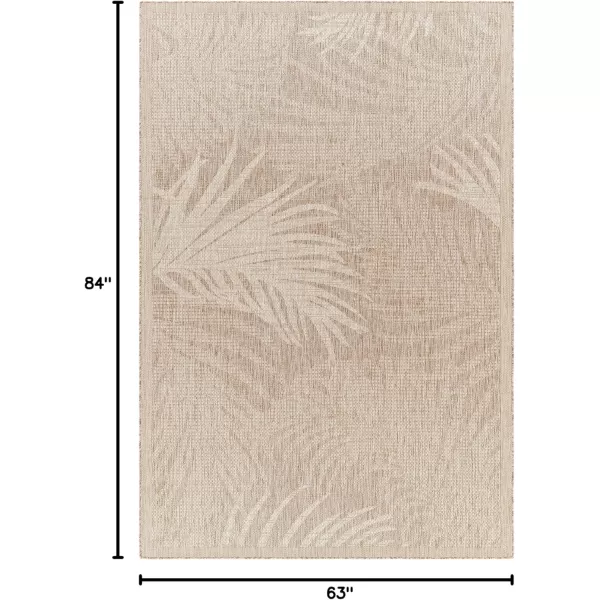 imageLivabliss Sawyer Coastal Palm Outdoor Area Rug 53quot x 7 TaupeKhakiTaupeKhaki